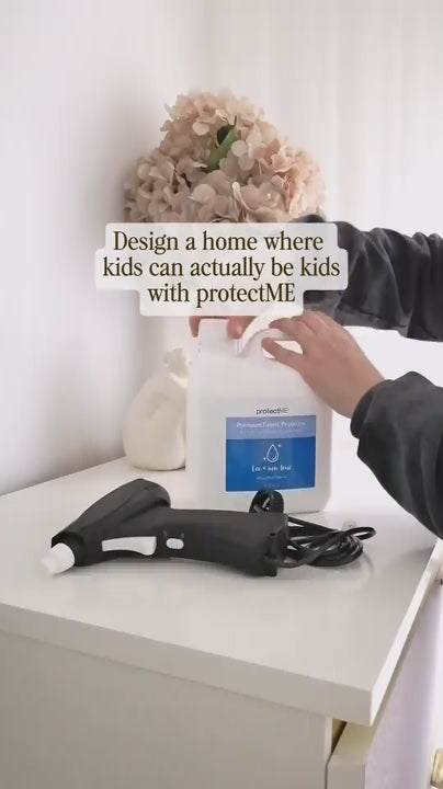 Showing the need of protectME through spill proofing your furniture, designing a home where kids can actually be kids.