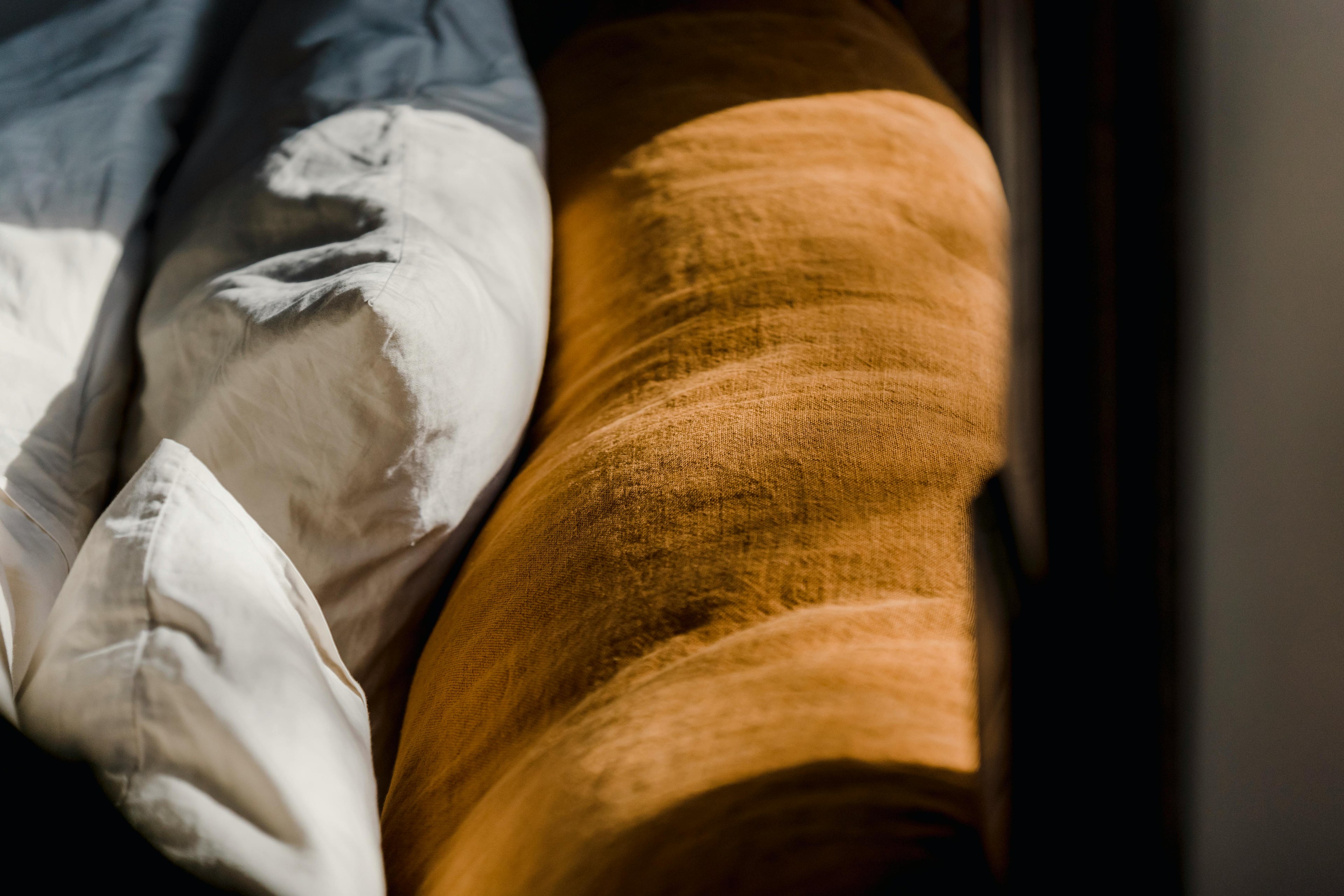 Close-up of a roll of brown paper with a blurred background