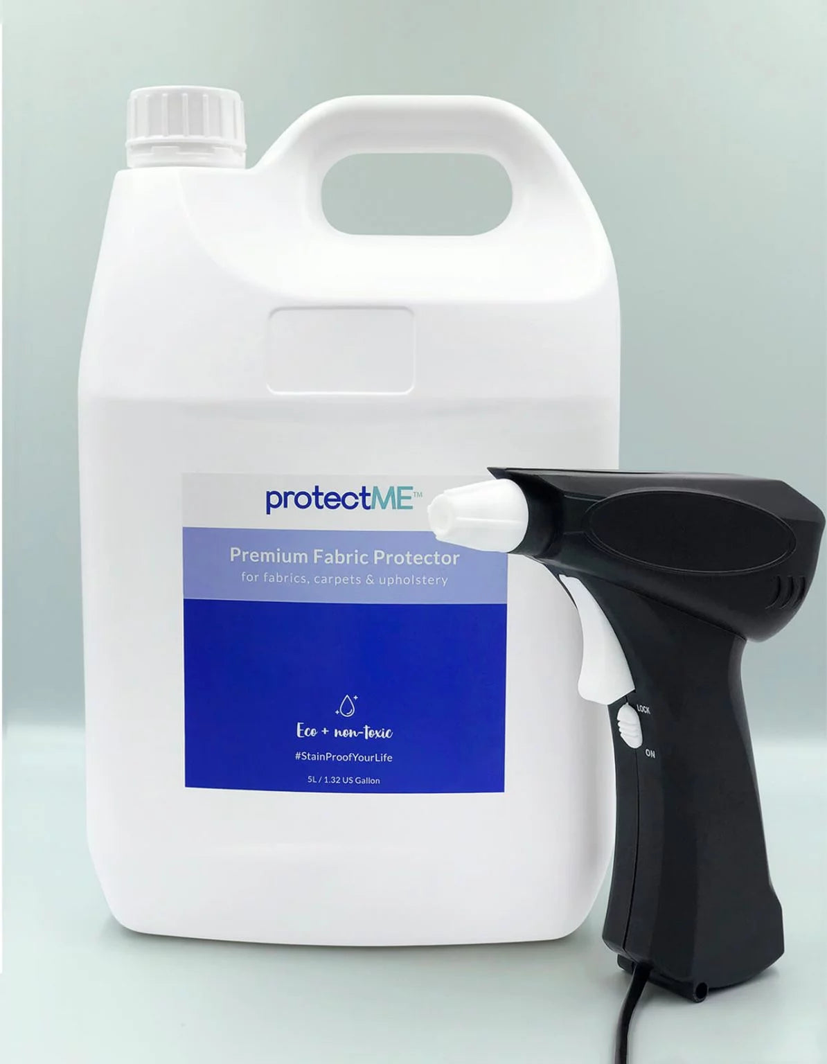protectME Premium Fabric Protector and Stain Guard for Upholstery Carpet  Shoes - Non Toxic, Water Based, Non-Flammable Protector Refill - 1.32 US