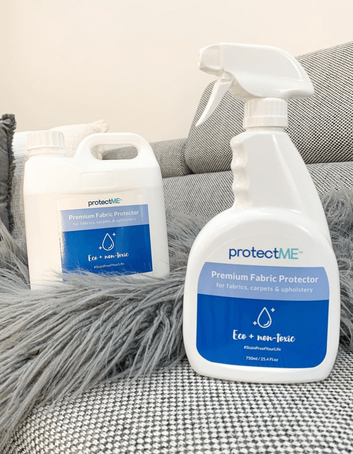 Fabric Protector Spray 25.4 fl oz & 84.5 fl oz Refill- protectME ...